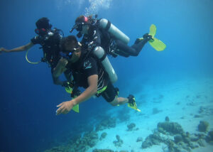 guide with discovery scuba dive