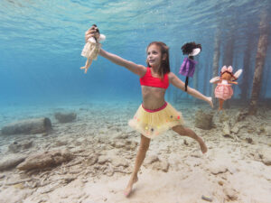 kids under water photo